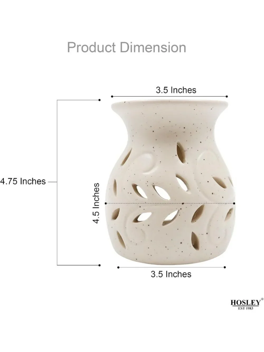Elegant Ceramic Oil Warmers Set of 3 - Leaf Pattern, Tealight Compatible